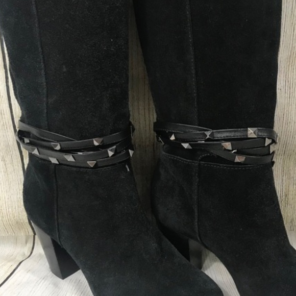 Antonio Melani Binx Studded Suede Dress Boots - Picture 2 of 6